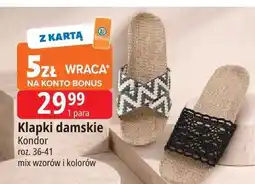 E.Leclerc Klapki damskie Kondor roz. 36-41 mix wzorów i kolorów oferta