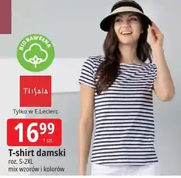 E.Leclerc T-shirt damski Tiisaia Basics biobawełna roz. S-2XL mix wzorów i kolorów oferta