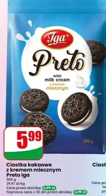 Dino Ciastka kakaowe z kremem mlecznym Preto Iga oferta