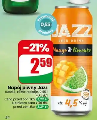 Dino Napój piwny Jazz Mango & Limonka oferta