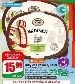 Dino Lody Jak Dawniej Bracia Koral biała czekolada pistacja z sosem malinowym oferta