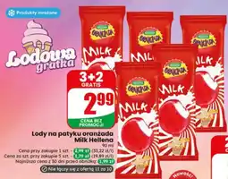 Dino Lody na patyku oranżada Milk Hellena oferta