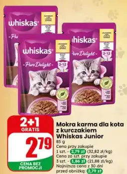 Dino Mokra karma dla kota z kurczakiem Whiskas Junior Pure Delight oferta