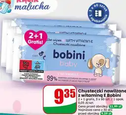 Dino Chusteczki nawilżane z witaminą E Bobini oferta