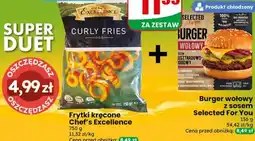 Dino Frytki kręcone Chef's Excellence + Burger wołowy z sosem Selected For You oferta