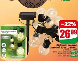 Dino Girlanda solarna żarówki 20 LED, 60 LED oferta