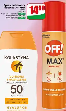 Dino Spray na komary i kleszcze Off! Max oferta