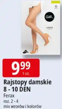E.Leclerc Rajstopy damskie 8 - 10 DEN Ferax roz. 2 - 4 mix wzorów i kolorów oferta