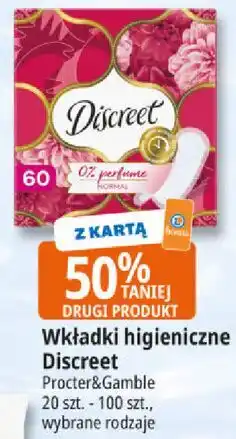 E.Leclerc Wkładki higieniczne Discreet Procter&Gamble 20 szt. - 100 szt., wybrane rodzaje oferta