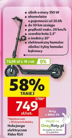 Auchan Hulajnoga elektryczna rider r10 cross oferta