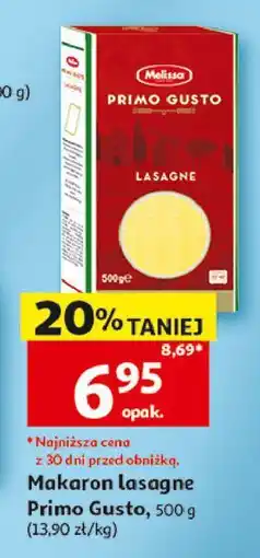 Auchan Makaron lasagne Melissa Primo Gusto oferta