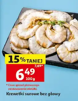 Auchan Krewetki surowe bez głowy w skorupie oferta