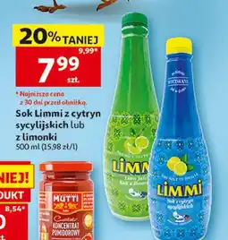 Auchan Sok z limonek Limmi oferta