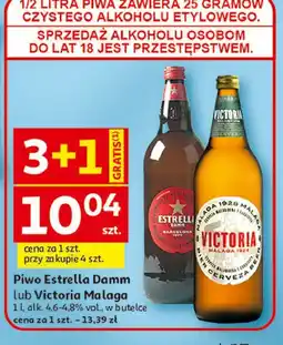 Auchan Piwo Estrella Damm oferta