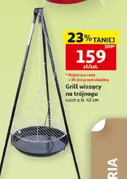 Auchan Grill wiszący na trójnogu 43 cm Garden Star oferta