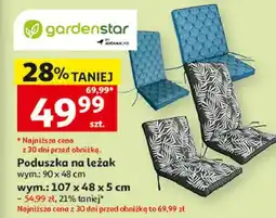 Auchan Poduszka na leżak 107 x 48 5 cm Garden Star oferta