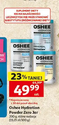 Auchan Izotonik w proszku bcaa Oshee Hydration oferta