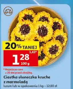 Auchan Ciastka słoneczka z marmoladą oferta