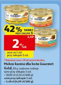 Auchan Karma dla kota królik-wątróbka Purina Gourmet Gold oferta