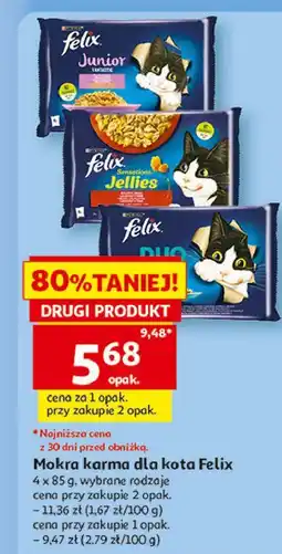 Auchan Karma dla kotów smaki rybne w galaretce Purina Felix Duo oferta