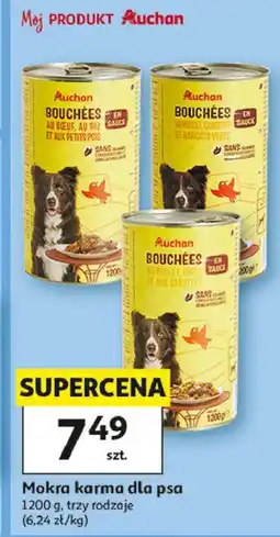 Auchan Karma dla psów z wołowiną Auchan Różnorodne (Logo Czerwone) oferta