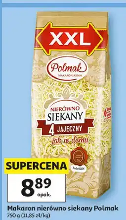 Auchan Makaron 4 jajeczny nierówno siekany Polmak oferta