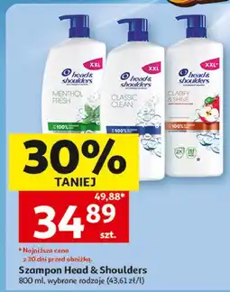 Auchan Szampon do włosów clarify & shine Head&Shoulders oferta