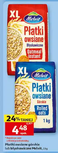 Auchan Płatki owsiane błyskawiczne Melvit oferta