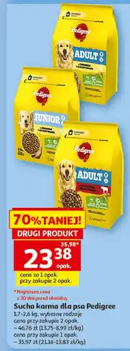 Auchan Karma dla psów dużej rasy kurczak i ryż junior Pedigree Vital oferta