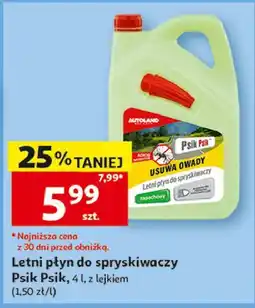 Auchan Letni płyn do spryskiwaczy psik + lejek Autoland oferta