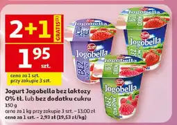 Auchan Jogurt truskawkowy bez dodatku cukrów Zott Jogobella oferta
