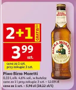 Auchan Piwo Birra Moretti oferta