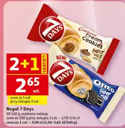 Auchan Croissant z kremem o smaku waniliowym mlekiem i kawałkami ciastek 7 Days Cream & Cookies oferta