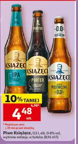 Auchan Piwo Książęce Złote Pszeniczne 0.0% oferta