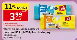 Auchan Worki na smieci z uszami 35 l zapach owoców tropikalnych Jan Niezbędny oferta