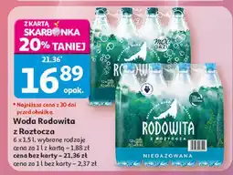 Auchan Woda delikatnie gazowana Rodowita Z Roztocza oferta