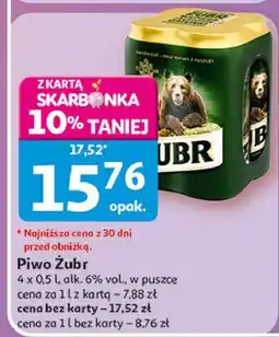 Auchan Piwo Żubr 1768 oferta