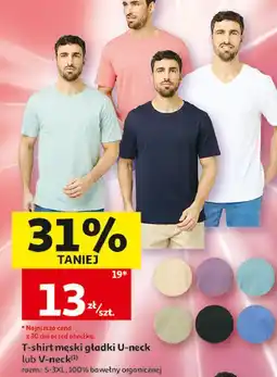 Auchan T-shirt męski basic v-neck oferta
