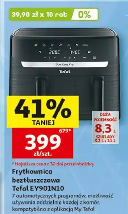 Auchan Frytkownica beztłuszczowa ey901n10 Tefal oferta