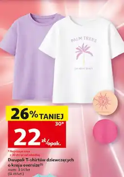 Auchan T-shirt dziewczęcy 3-14 lat Inextenso By Auchan oferta