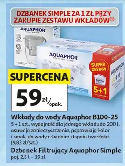 Auchan Dzbanek filtrujący simple 2.8 l szary Aquaphor oferta