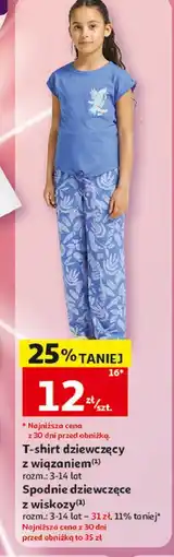 Auchan Spodnie dziewczęce z wiskozy 3-14 lat Inextenso By Auchan oferta
