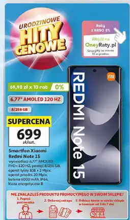 Auchan Smartfon redami note 15 Xiaomi oferta