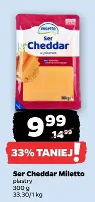 Netto Ser Cheddar Miletto plastry oferta