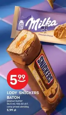Żabka Lody Snickers Baton Ice Cream peanut butter oferta