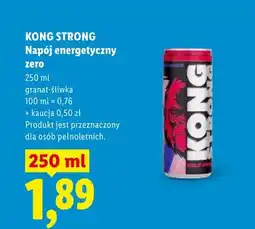 Lidl Napój energetyczny zero Kong Strong granat-śliwka oferta