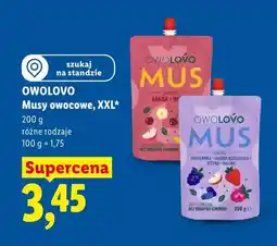 Lidl Mus owocowy Owolovo XXL oferta