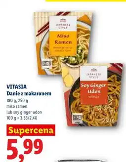 Lidl Danie z makaronem soy ginger udon Vitasia Japanese Style oferta