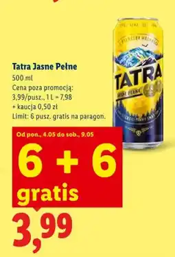 Lidl Piwo Tatra Jasne Pełne oferta