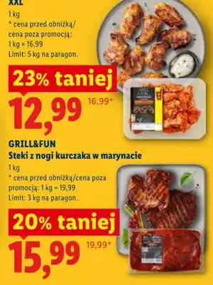 Lidl Steki z nogi kurczaka w marynacie Grill&Fun oferta
